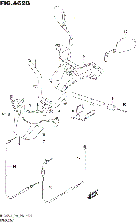 HANDLEBAR (UH200AL8 P33)