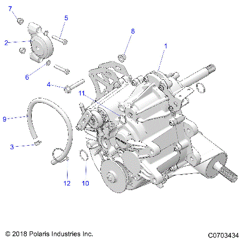 DRIVE TRAIN, MAIN GEARCASE MOUNTING - R20MAA57P1 (C0703434)