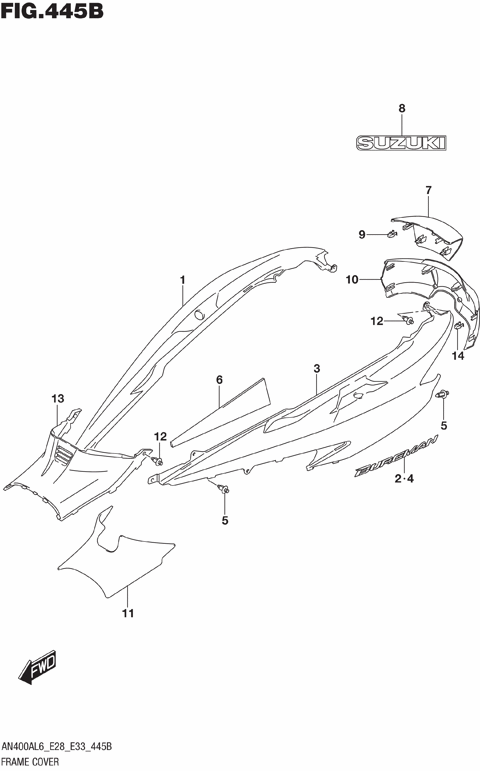 FRAME COVER (AN400ZAL6 E28)