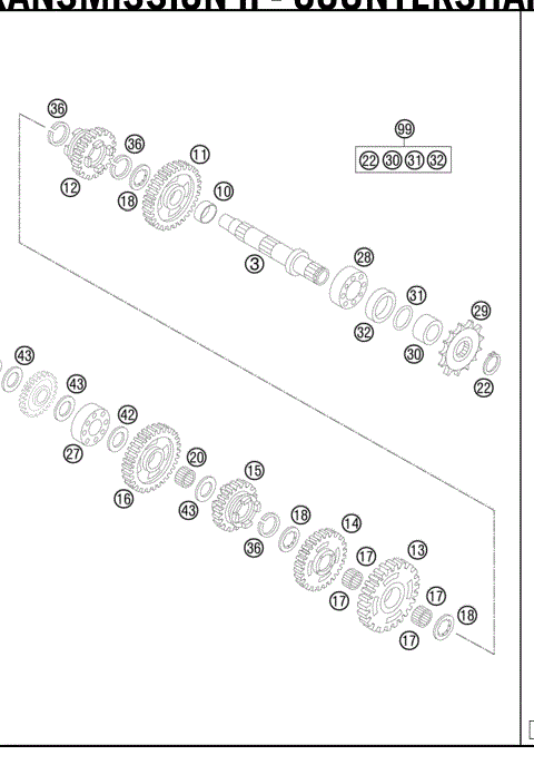 TRANSMISSION II - COUNTERSHAFT 