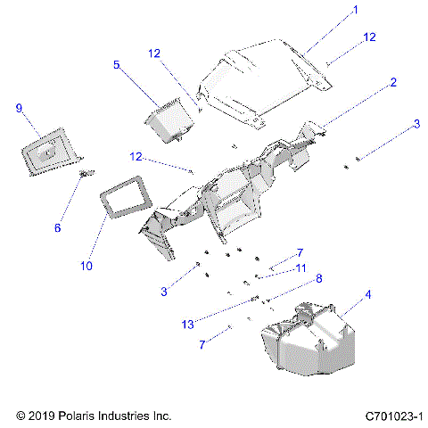 BODY, DASH AND GLOVEBOX - Z21A4E99AX/BX (C701023-1)