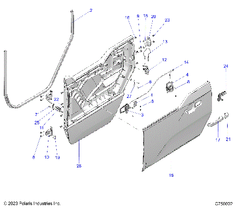 BODY, DOOR ASSEMBLY, FRONT - G24GZK99A/99B (C750002)