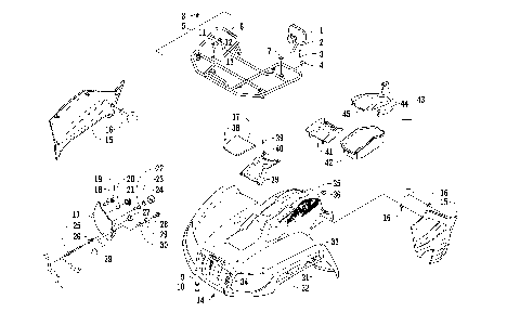 FRONT RACK, BODY PANEL, AND HEADLIGHT ASSEMBLIES [100227]