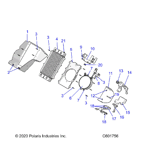 ENGINE, RADIATOR MOUNTING - S24FJE9FS/9FE (C601756)