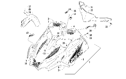 HOOD AND WINDSHIELD ASSEMBLY [92177]