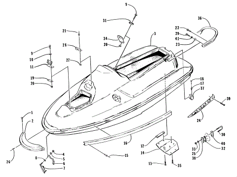 HULL AND RELATED PARTS ASSEMBLY