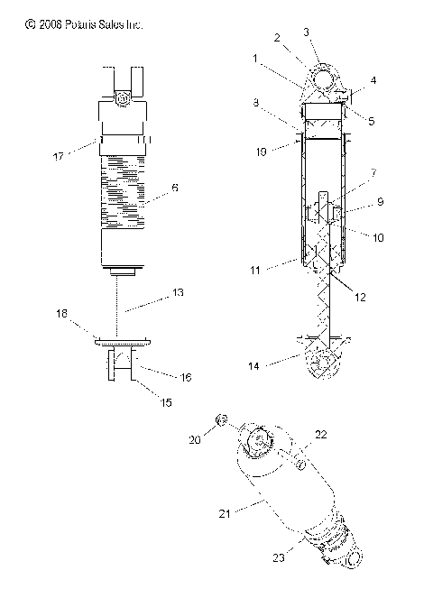SUSPENSION, SHOCK, FRONT TRACK (7043449) - S10PL8ESA/EEA (49SNOWSHOCKFRONT7043449)