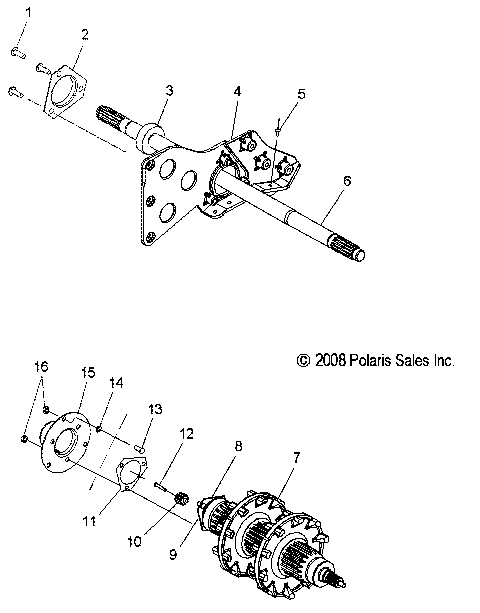 DRIVE TRAIN, JACKSHAFT and DRIVESHAFT - S10PP7FSL/FEL (49SNOWDRIVETRAIN09FSTRG)