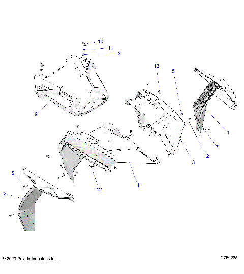 BODY, HOOD AND FRONT BODY WORK - Z25ASE99P5 (C750285)