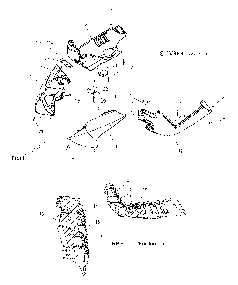 BODY, FENDER ASM., LH/RH - S10PU6KSL/KEL (49SNOWFENDERS10600WIDE)