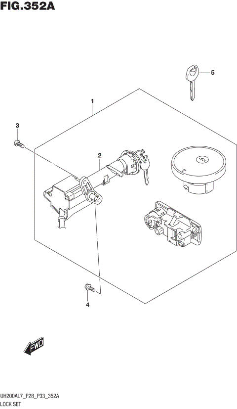 LOCK SET (UH200AL7 P28)
