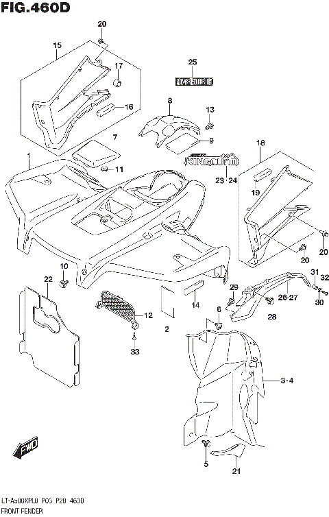 FRONT FENDER (LT-A500XPBL8 P03)