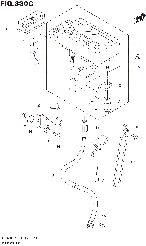 SPEEDOMETER (DR-Z400SL9 E33)