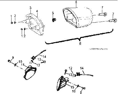 HEADLIGHT/TAILLIGHT - A07KA09AA/AB/AD (49ATVHEADLIGHT07OTLW90)