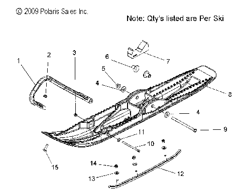 STEERING, SKI ASM. - S15PU6NSL/NEL (49SNOWSKIASM10600WIDE)