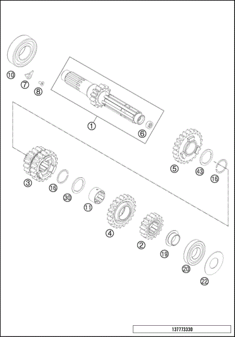 TRANSMISSION I - MAIN SHAFT