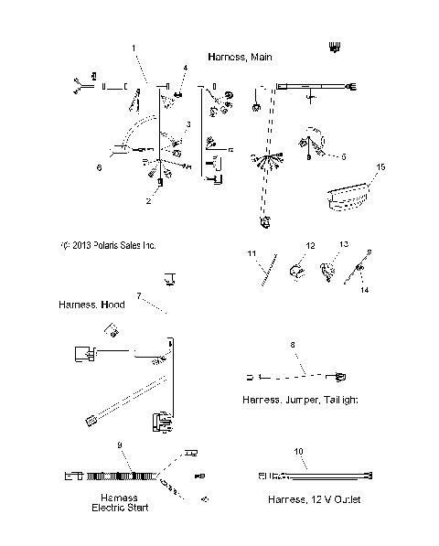 ELECTRICAL, WIRE HARNESS - S14BP8G/BV8G (49SNOWHARNESS146SBP)