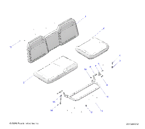 BODY, REAR SEAT ASSEMBLY