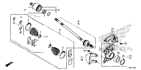 FRONT KNUCKLE@DRIVESHAFT