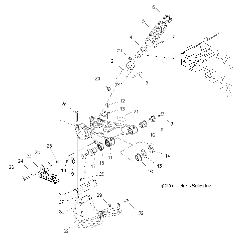 SUSPENSION, SWING ARM and SHOCK MOUNTING - A08CL50AA (49ATVSHOCKMTG086X6)