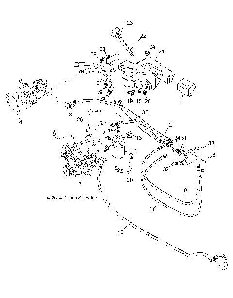 DRIVE TRAIN, HYDROSTAT MOUNTING AND LINES - R16B1PD1AA/2P (49BRUTUSHYDROSTAT15)