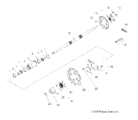 DRIVE TRAIN, REAR AXLE and HOUSING - A09GJ45AA (49ATVAXLE09OUT450)