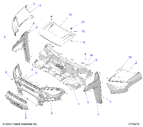 BODY, HOOD AND FRONT FASCIA - R23RSU99A9/AJ/AK/AX/B9/BJ/BK/BX (C730478)