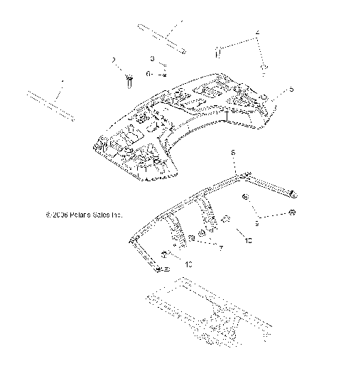 RACK, REAR - A07LB27FA/LH27FB (49ATVRACKMTG07HAWK)