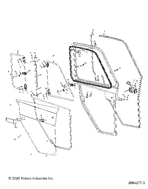 BODY, DOOR, CLEAR POLY, RIGHT - (2884277-3)