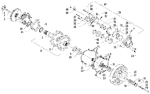 DRIVE TRAIN SHAFT AND BRAKE ASSEMBLIES [93555]