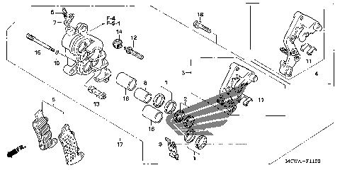 RIGHT FRONT BRAKE CALIPER