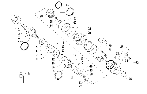 REAR SUSPENSION FRONT ARM SHOCK ABSORBER [95203]