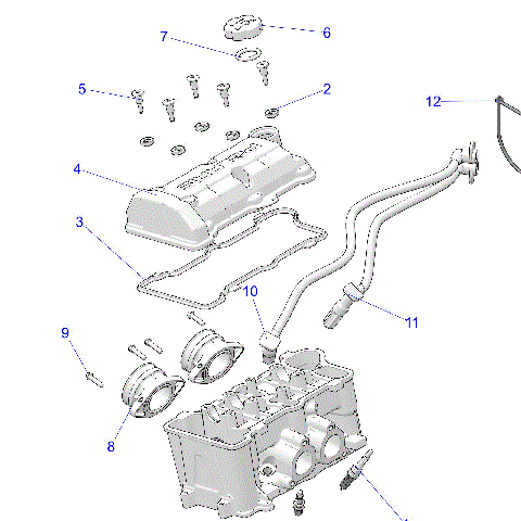 ENGINE, THROTTLE BODY AND VALVE COVER - R26TAE99FJ/CJ/EJ (C730183)