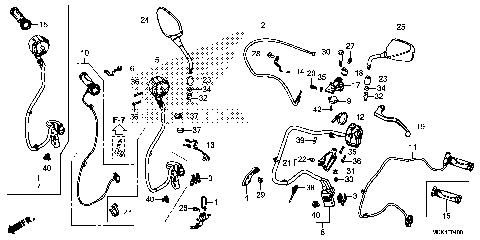 HANDLE LEVER@SWITCH@CABLE