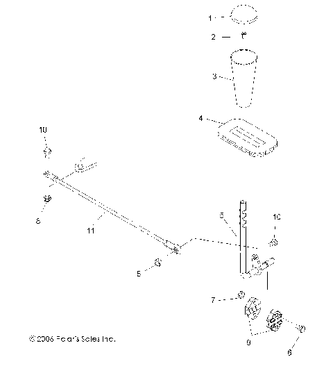 GEAR SELECTOR - A07BA50FA (49ATVGEARSELECT07SCRMIN)