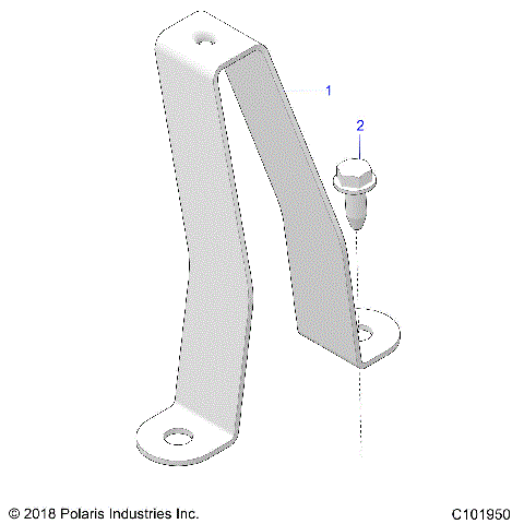 BODY, FUEL TANK BRACKET - A19SDE57F1/SDA57F1 (C101950)
