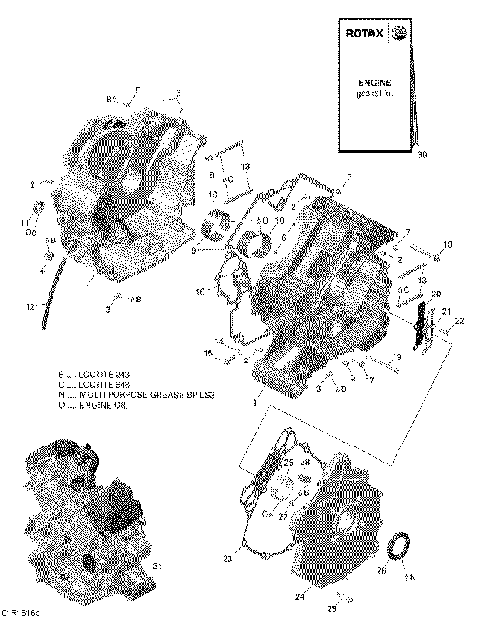 01- Crankcase - 650 EFI (Package PRO)
