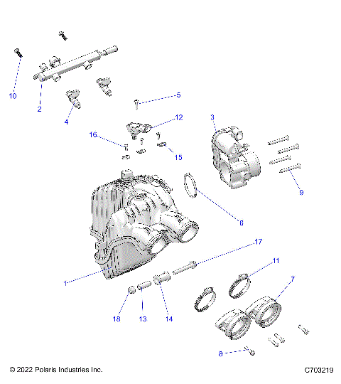 ENGINE, INTAKE and THROTTLE BODY - Z23ASE99A4/B4/K99A4(C703219)