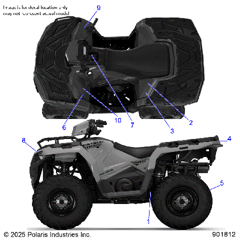 BODY, DECALS STANDARD - A26SEA50B1/B4 (901812)