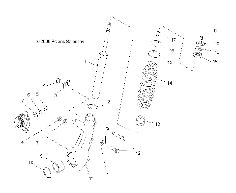 SUSPENSION, STRUT, FRONT - A07MH46AA/AZ (49ATVSTRUTSP450)