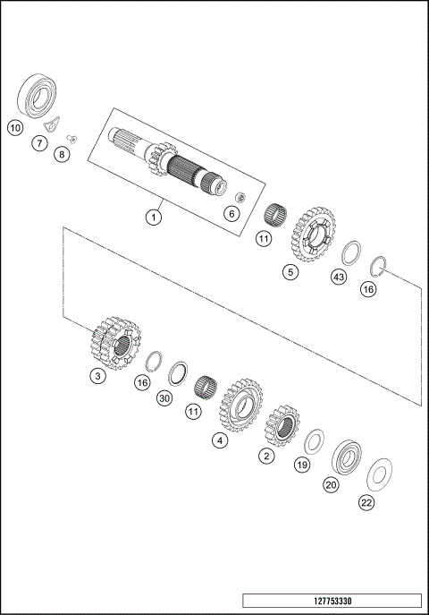 TRANSMISSION I - MAIN SHAFT