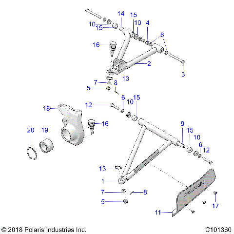 SUSPENSION, FRONT - A18SHE57FS (C101360)