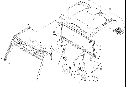 ROPS AND SEAT BELT ASSEMBLY [303856]