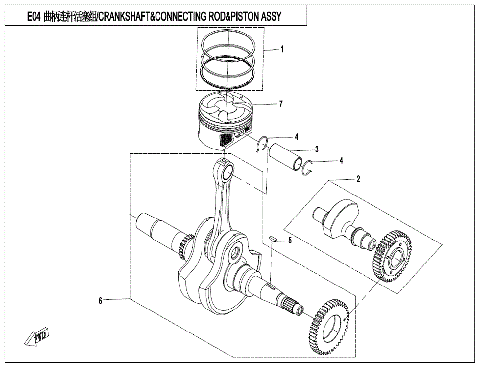 CRANKSHAFT/CONNECTING ROD/PISTON ASSY.