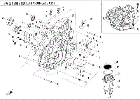 LEFT CRANKCASE ASSY