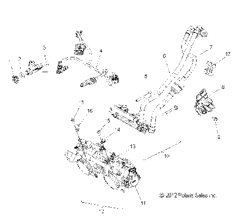 FUEL SYSTEM, RAIL, LINES and THROTTLE BODY - S13BS6GSA/GSL/GEL/GSM (49SNOWFUELLINE13600LE)