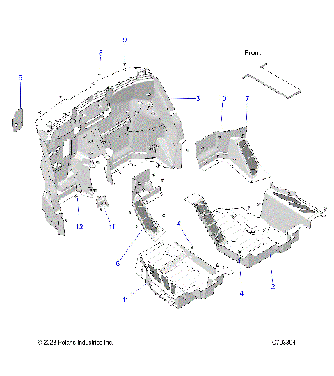 BODY, FLOOR PANELS, FRONT - Z25R4E2KA4/B4 (C703394)