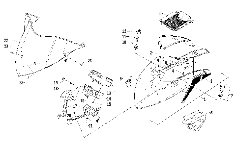 WINDSHIELD AND INSTRUMENTS ASSEMBLIES [98001]
