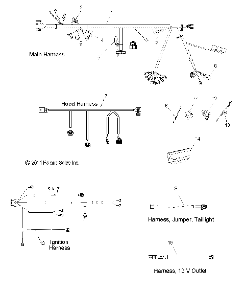 ELECTRICAL, WIRE HARNESS - S12BS8/BC8 ALL OPTIONS (49SNOWHARNESS12PR)