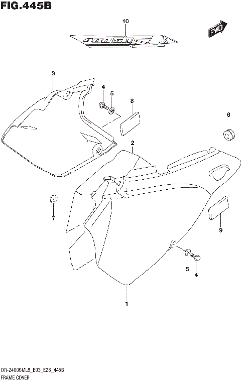 FRAME COVER (DR-Z400SML8 E28)